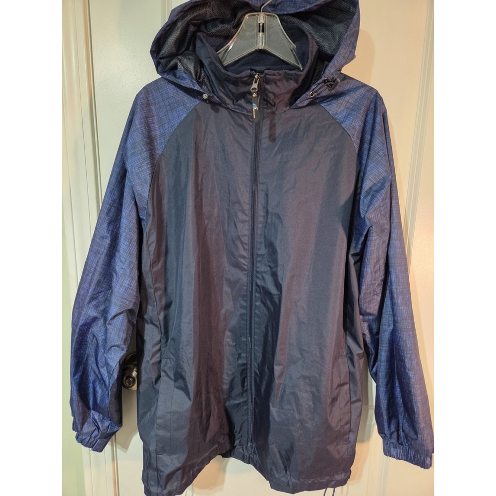 I5 Apparel Hooded Windbreaker Rain Jacket Blues Size Large Men's